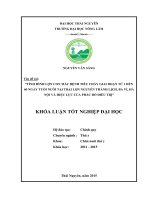 Tình hình lợn con mắc bệnh tiêu chảy giai đoạn 1   60 ngày tuổi nuôi tại trại lợn nguyễn thành lịch   ba vì   hà nội và hiệu lực của phác đồ điều trị  