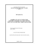 Nghiên cứu xử lý nước thải chế biến tinh bột sắn theo hướng tiếp cận Cơ chế phát triển sạch (CDM) (luận văn thạc sĩ)