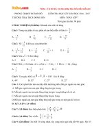 Đề thi học kì 1 môn Toán lớp 7 trường THCS Đồng Sơn, Quảng Ninh năm học 2016 - 2017