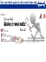 Slide về Các mô hình quản lý nhà nước hiện đại của David held