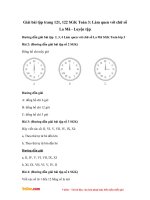 Giải bài tập trang 121, 122 SGK Toán 3: Làm quen với chữ số La Mã - Luyện tập