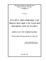 Tổ chức trò chơi học tập trong dạy học các loại bài mở rộng vốn từ ở lớp 2 