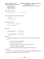 Đề thi học kì 1 môn Toán lớp 8 Quận 11, TP. Hồ Chí Minh năm 2015 - 2016