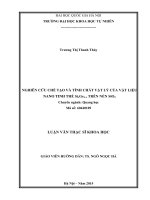 Nghiên cứu chế tạo và tính chất vật lý của vật liệu nano tinh thể SixGe1x trên nền SiO2 (luận văn thạc sĩ)