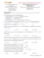 Đề thi thử THPT Quốc gia năm 2017 môn Toán trắc nghiệm trường THPT Hà Trung, Thanh Hóa (Lần 1)