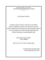 Đánh giá thực trạng và đề xuất giải pháp nâng cao hiệu quả công tác đăng ký cấp giấy chứng nhận quyền sử dụng đất, quyền sở hữu nhà ở và tài sản khác gắn liền với đất trên địa bàn huyện Thanh Oai, thành phố Hà Nội