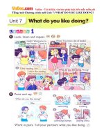 Tiếng Anh lớp 4 Chương trình mới Unit 7: WHAT DO YOU LIKE DOING?
