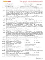 Đề thi học kì 1 môn Hóa học lớp 12 trường THPT Đa Phúc, Hà Nội năm học 2016 - 2017
