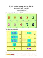 Bộ đề thi Violympic Toán lớp 1 năm học 2016 - 2017