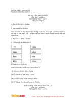 Đề thi cuối học kì 1 môn Tiếng Việt lớp 1 trường tiểu học Kim An, Thanh Oai năm 2014 - 2015