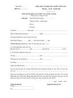 Mẫu đơn xin đi học tập, công tác nước ngoài