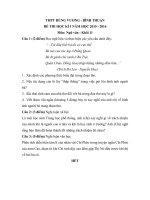 Đề thi học kì 1 môn Ngữ văn lớp 11 trường THPT Hùng Vương, Bình Thuận năm học 2015 - 2016