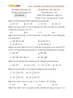 Đề kiểm tra 1 tiết học kì 1 môn Toán hình học lớp 10 trường THPT Ngô Gia Tự, Đăk Lăk năm học 2016 - 2017