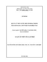 Quản lý nhà nước đối với hoạt động bán hàng đa cấp ở việt nam hiện nay 