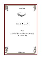 Vai trò của lý luận trong công tác tư tưởng của Đảng thời kỳ 1975 – 1986