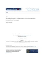 Sustainability in business- A study on marketers attitudes towar