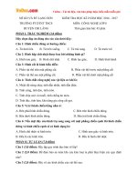 Đề thi học kì 1 môn Công nghệ lớp 8 trường DTNT Chi Lăng, Lạng Sơn năm học 2016 - 2017