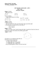 Đề thi học sinh giỏi môn Toán lớp 1 - Trường tiểu học Định Tiến, Yên Định