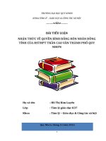 bài tiểu luận nhạn thưc về quyen bình đẳng hôn nhân đồng tính