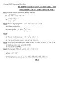 Đề thi HK1 toán 10 năm học 2016   2017 trường Nguyễn Thị Minh Khai   TP HCM