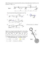 Đề Cơ Lý Thuyết có đáp án