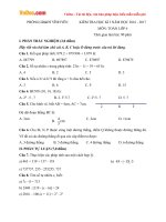 Đề thi học kì 1 môn Toán lớp 6 Phòng GD&ĐT Vĩnh Yên, Vĩnh Phúc năm học 2016 - 2017