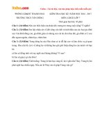 Đề thi học kì 1 môn Giáo dục công dân lớp 7 trường THCS Tân Đông, Long An năm học 2016 - 2017