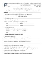 NGHIỆM THU CÔNG TÁC XÂY DỰNG-LẮP ĐẶT CỬA