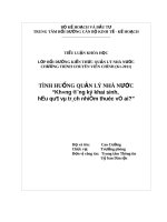 Tiểu luận xử lý tình huống quản lý nhà nước Không đăng ký khai sinh, hậu quả và trách nhiệm thuộc về ai?