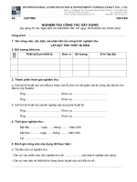 NGHIỆM THU CÔNG TÁC XÂY DỰNG-LẮP ĐẶT TĨNH THIẾT BỊ ĐIỆN