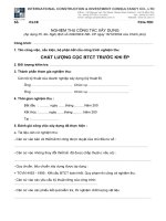 NGHIỆM THU CÔNG TÁC XÂY DỰNG-CHẤT LƯỢNG CỌC BTCT TRƯỚC KHI ÉP