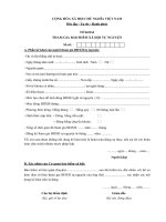 Mẫu tờ khai tham gia BHXH tự nguyện