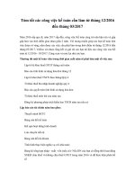 Tóm tắt các công việc kế toán cần làm từ tháng 12/2016 đến tháng 03/2017