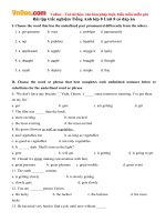 Bài tập trắc nghiệm Tiếng Anh lớp 8 Unit 8 có đáp án