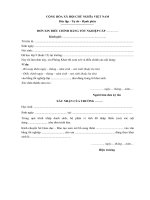 Mẫu đơn xin điều chỉnh bằng tốt nghiệp