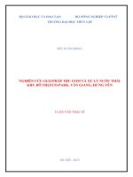 Nghiên cứu giải pháp thu gom và xử lý nước thải khu đô thị eco park, văn giang, hưng yên 