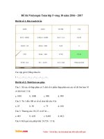 Đề thi Violympic Toán lớp 5 vòng 10 năm 2016 - 2017