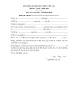 Đơn xin cam kết tài sản riêng