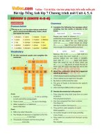 Bài tập Tiếng Anh lớp 7 Chương trình mới Unit 4, 5, 6