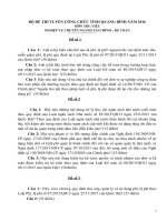 Ôn thi công chức chuyên ngành tài chính kế toán 2016 tỉnh Quảng Bình ( đề thi viết)