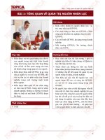 Bài 1: Tổng quan về quản trọng nguồn nhân lực