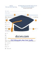 ĐỀ MINH Họa kì thi thpt quốc gia 2017