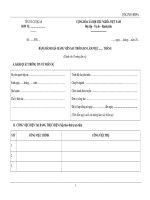 Mẫu bảng đánh giá quá trình tập sự của Giáo viên, Giảng viên