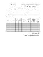 Mẫu bản kê khai danh sách nhân sự và bằng cấp chuyên môn