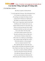 Các bài thơ Tiếng Anh ngày lễ Giáng sinh