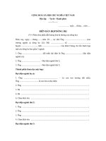 Mẫu biên bản họp dòng họ