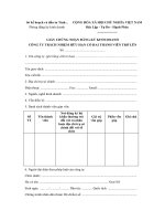 Mẫu giấy chứng nhận đăng ký kinh doanh