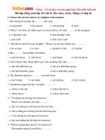 Bài tập tiếng Anh lớp 10 Unit 8: The story of my village Số 1 có đáp án