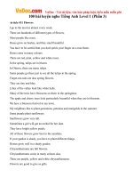 100 bài luyện nghe Tiếng Anh Level 1 (Phần 3)