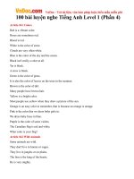 100 bài luyện nghe Tiếng Anh Level 1 (Phần 4)